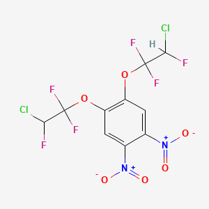 molecular formula C10H4Cl2F6N2O6 B6325620 1,2-Bis(2-chloro-1,1,2-trifluoroethoxy)-4,5-dinitrobenzene, 97% CAS No. 156425-26-2