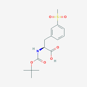 molecular formula C15H21NO6S B6325689 N-Boc-3-(methylsulfonyl)-L-phenylalanine, 95% CAS No. 1289646-76-9