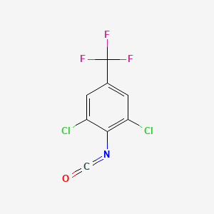 molecular formula C8H2Cl2F3NO B6325703 2,6-Dichloro-4-trifluoromethylphenyl isocyanate;  95% CAS No. 51488-24-5