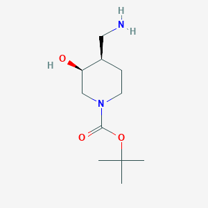 molecular formula C11H22N2O3 B6325713 (3S,4R)-4-(氨基甲基)-3-羟基哌啶-1-羧酸叔丁酯 CAS No. 1141056-98-5