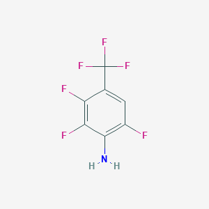 molecular formula C7H3F6N B6325742 2,3,6-Trifluoro-4-(trifluoromethyl)aniline, 94% CAS No. 1357626-57-3