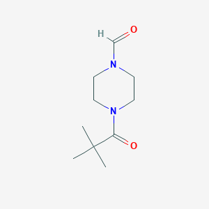molecular formula C10H18N2O2 B6325817 1-(4-Formyl-piperazinyl) tert-butyl ketone CAS No. 1791058-80-4