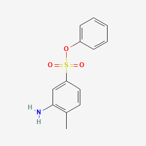 molecular formula C13H13NO3S B6325827 3-Amino-4-methylbenzenesulfonic acid phenyl ester CAS No. 24057-37-2