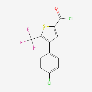 3-(4-Chlorophenyl)-2-(trifluoromethyl)thiophen-5-carbonyl chloride