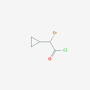 molecular formula C5H6BrClO B6325887 2-Bromo-2-cyclopropylacetyl chloride CAS No. 1010802-72-8