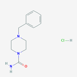 molecular formula C12H18ClN3O B6325902 4-Benzyl-1-piperazine-carboxylic acid amide hydrochloride;  98% CAS No. 856844-13-8