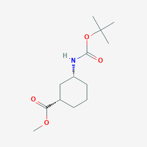 molecular formula C13H23NO4 B6325946 (1S,3R)-Methyl 3-(t-butoxycarbonylamino)cyclohexanecarboxylate CAS No. 1702381-37-0