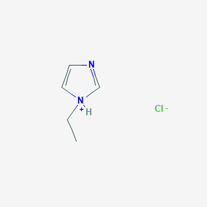 molecular formula C5H9ClN2 B6325995 1-Ethylimidazolium chloride, 98% CAS No. 81505-35-3