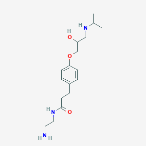 molecular formula C17H29N3O3 B6326032 N-(2-Amino-ethyl)-3-[4-(2-hydroxy-3-isopropylamino-propoxy)-phenyl]-propionamide CAS No. 1187651-71-3