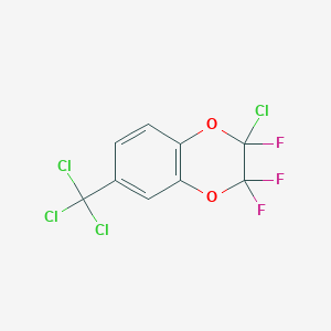 molecular formula C9H3Cl4F3O2 B6326066 2-Chloro-2,3,3-trifluoro-2,3-dihydro-6-(trichloromethyl)-1,4-benzodioxin, 98% CAS No. 180091-34-3