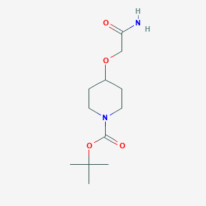 molecular formula C12H22N2O4 B6326082 4-Carbamoylmethoxy-piperidine-1-carboxylic acid tert-butyl ester CAS No. 857653-96-4