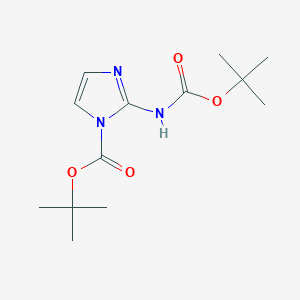 molecular formula C13H21N3O4 B6326087 tert-Butyl 2-((tert-butoxycarbonyl)amino)-1H-imidazole-1-carboxylate CAS No. 1186299-71-7