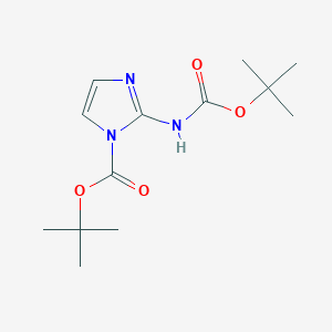 molecular formula C13H21N3O4 B6326087 叔丁基 2-((叔丁氧羰基)氨基)-1H-咪唑-1-羧酸酯 CAS No. 1186299-71-7