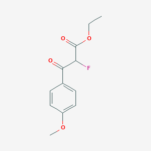 molecular formula C12H13FO4 B6326125 Ethyl 2-fluoro-4'-methoxybenzoylacetate CAS No. 1076195-88-4