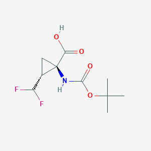 (1R,2R)-1-((t-Butoxycarbonyl)amino)-2-(difluoromethyl)cyclopropanecarboxylic acid