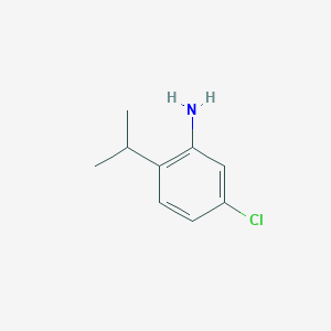 molecular formula C9H12ClN B6326213 5-Chloro-2-(propan-2-yl)aniline;  95% CAS No. 130566-32-4
