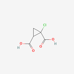 molecular formula C5H5ClO4 B6326226 1-Chloro-1,2-cyclopropanedicarboxylic acid CAS No. 63751-90-6