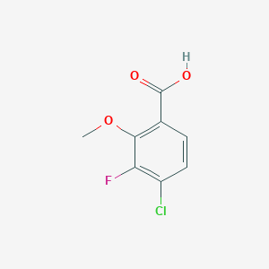 molecular formula C8H6ClFO3 B6326231 4-Chloro-3-fluoro-2-methoxybenzoic acid, 95% CAS No. 1550886-92-4