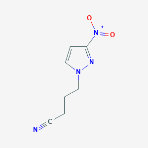 molecular formula C7H8N4O2 B6326304 4-(3-Nitro-1H-pyrazol-1-yl)butanenitrile CAS No. 169266-56-2