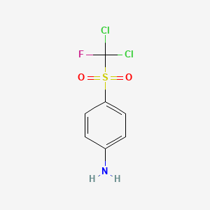 molecular formula C7H6Cl2FNO2S B6326331 4-(Dichlorofluoromethylsulfonyl)aniline CAS No. 1357627-21-4