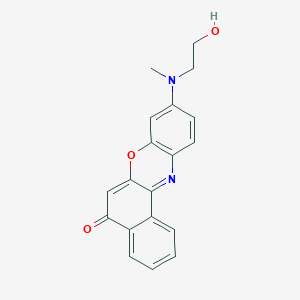 molecular formula C19H16N2O3 B6326348 9-((2-Hydroxyethyl)(methyl)amino)-5H-benzo[a]phenoxazin-5-one CAS No. 62770-21-2