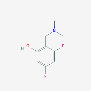 molecular formula C9H11F2NO B6326374 2,4-Difluoro-6-hydroxy-N,N-dimethylbenzylamine;  97% CAS No. 900512-24-5