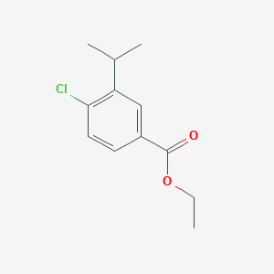 molecular formula C12H15ClO2 B6326418 4-Chloro-3-(1-methylethyl)-benzoic acid ethyl ester CAS No. 1008529-62-1