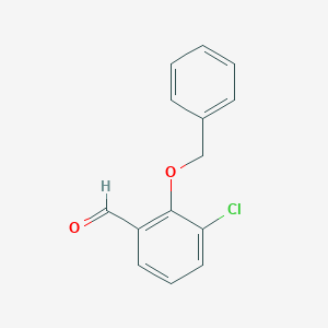 molecular formula C14H11ClO2 B6326421 2-(Benzyloxy)-3-chlorobenzaldehyde CAS No. 80352-52-9