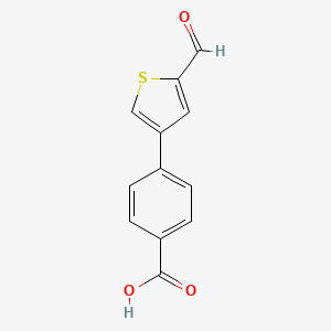 molecular formula C12H8O3S B6326440 4-(2-Formylthiophen-4-yl)benzoic acid, 95% CAS No. 893737-08-1