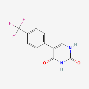 molecular formula C11H7F3N2O2 B6326459 (2,4)-Dihydroxy-5-(4-trifluoromethylphenyl)pyrimidine, 95% CAS No. 893737-22-9