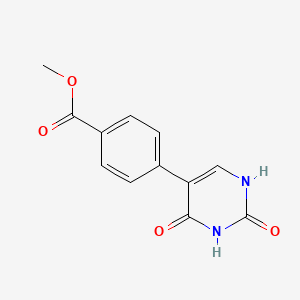 molecular formula C12H10N2O4 B6326472 (2,4)-Dihydroxy-5-(4-methoxycarbonylphenyl)pyrimidine, 95% CAS No. 893737-30-9