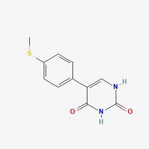 molecular formula C11H10N2O2S B6326477 (2,4)-Dihydroxy-5-(4-methylthiophenyl)pyrimidine, 95% CAS No. 893737-27-4