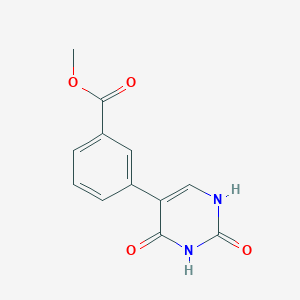 molecular formula C12H10N2O4 B6326491 (2,4)-Dihydroxy-5-(3-methoxycarbonylphenyl)pyrimidine, 95% CAS No. 893737-33-2