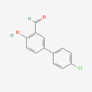 molecular formula C13H9ClO2 B6326504 4-(4-Chlorophenyl)-2-formylphenol, 95% CAS No. 82119-83-3