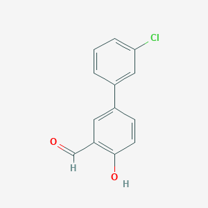 molecular formula C13H9ClO2 B6326511 3'-Chloro-4-hydroxy[1,1'-biphenyl]-3-carbaldehyde CAS No. 893737-49-0