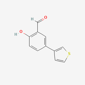 molecular formula C11H8O2S B6326540 2-Formyl-4-(thiophen-3-yl)phenol, 95% CAS No. 298220-86-7