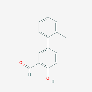 molecular formula C14H12O2 B6326566 2-Formyl-4-(2-methylphenyl)phenol, 95% CAS No. 628305-98-6
