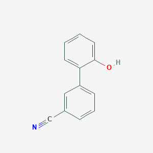 molecular formula C13H9NO B6326568 2-(3-Cyanophenyl)phenol, 95% CAS No. 154848-42-7