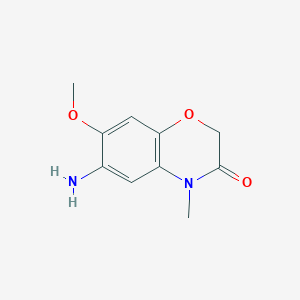 molecular formula C10H12N2O3 B6326608 6-Amino-7-methoxy-4-methyl-2H-benzo[b][1,4]oxazin-3(4H)-one CAS No. 878160-17-9