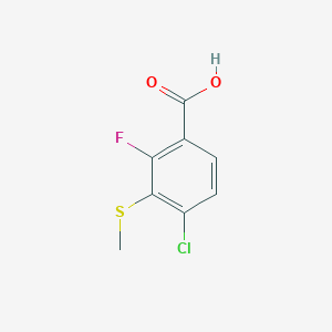 molecular formula C8H6ClFO2S B6326636 4-Chloro-2-fluoro-3-(methylthio)benzoic acid CAS No. 159329-16-5
