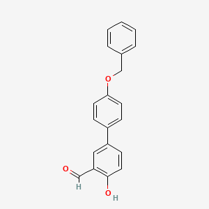 molecular formula C20H16O3 B6326642 4-(4-Benzyloxyphenyl)-2-formylphenol, 95% CAS No. 893739-09-8