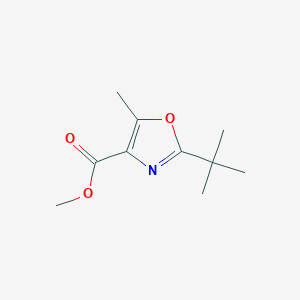 molecular formula C10H15NO3 B6326700 2-tert-Butyl-5-methyl-oxazole-4-carboxylic acid methyl ester CAS No. 1143504-17-9