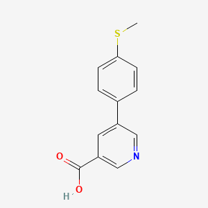 molecular formula C13H11NO2S B6326706 5-[4-(Methylsulfanyl)phenyl]nicotinic acid CAS No. 842170-40-5