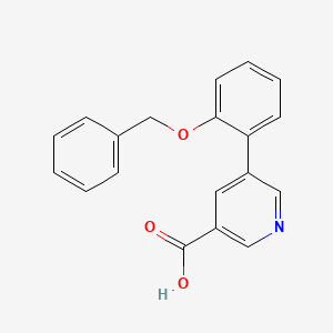 molecular formula C19H15NO3 B6326719 5-(2-Benzyloxyphenyl)nicotinic acid CAS No. 893740-64-2