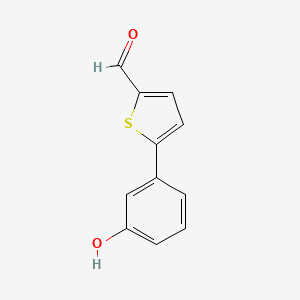 molecular formula C11H8O2S B6326729 3-(5-Formylthiophen-2-yl)phenol, 95% CAS No. 893740-93-7