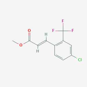 molecular formula C11H8ClF3O2 B6326730 (E)-Methyl 3-(4-chloro-2-(trifluoromethyl)phenyl)acrylate CAS No. 1000052-74-3