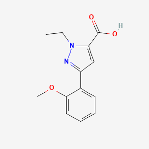 molecular formula C13H14N2O3 B6326790 2-Ethyl-5-(2-methoxy-phenyl)-2H-pyrazole-3-carboxylic acid CAS No. 1015868-80-0