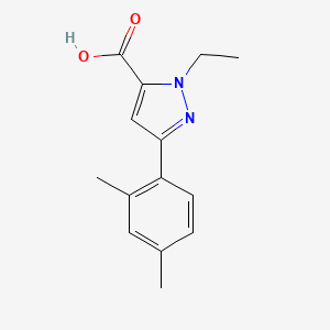 molecular formula C14H16N2O2 B6326792 5-(2,4-Dimethyl-phenyl)-2-ethyl-2H-pyrazole-3-carboxylic acid CAS No. 1015868-88-8