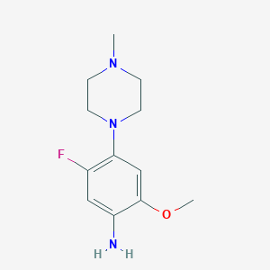 molecular formula C12H18FN3O B6326805 5-Fluoro-2-methoxy-4-(4-methyl-1-piperazinyl)aniline CAS No. 878155-86-3