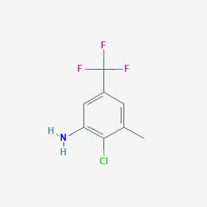 molecular formula C8H7ClF3N B6326809 2-Chloro-3-methyl-5-(trifluoromethyl)aniline CAS No. 871476-66-3